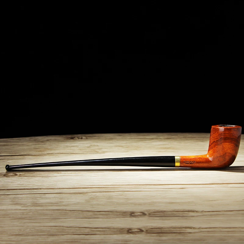 Табачная трубка из красного дерева дымовая с фильтром 3 мм для чтения удлиненная
