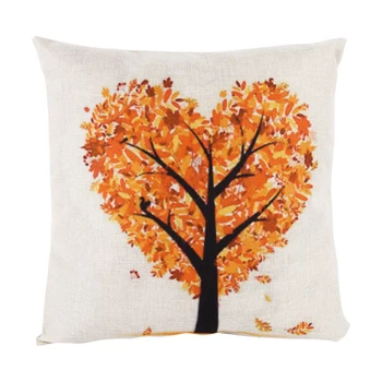

2018 Hot Sale Casual Pastoral Life Tree Digital Floral Printed Pillow Cover Cotton Linen Office House Sofa Cushion Cover 45*45CM