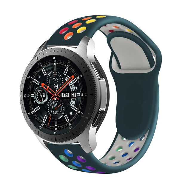 20mm/22mm Strap for Samsung Galaxy Watch 4/3/46mm/42mm/Active 2/Gear S3 Frontier Silicone Bracelet Huawei Watch GT/2/2e/Pro Band Pine green 7