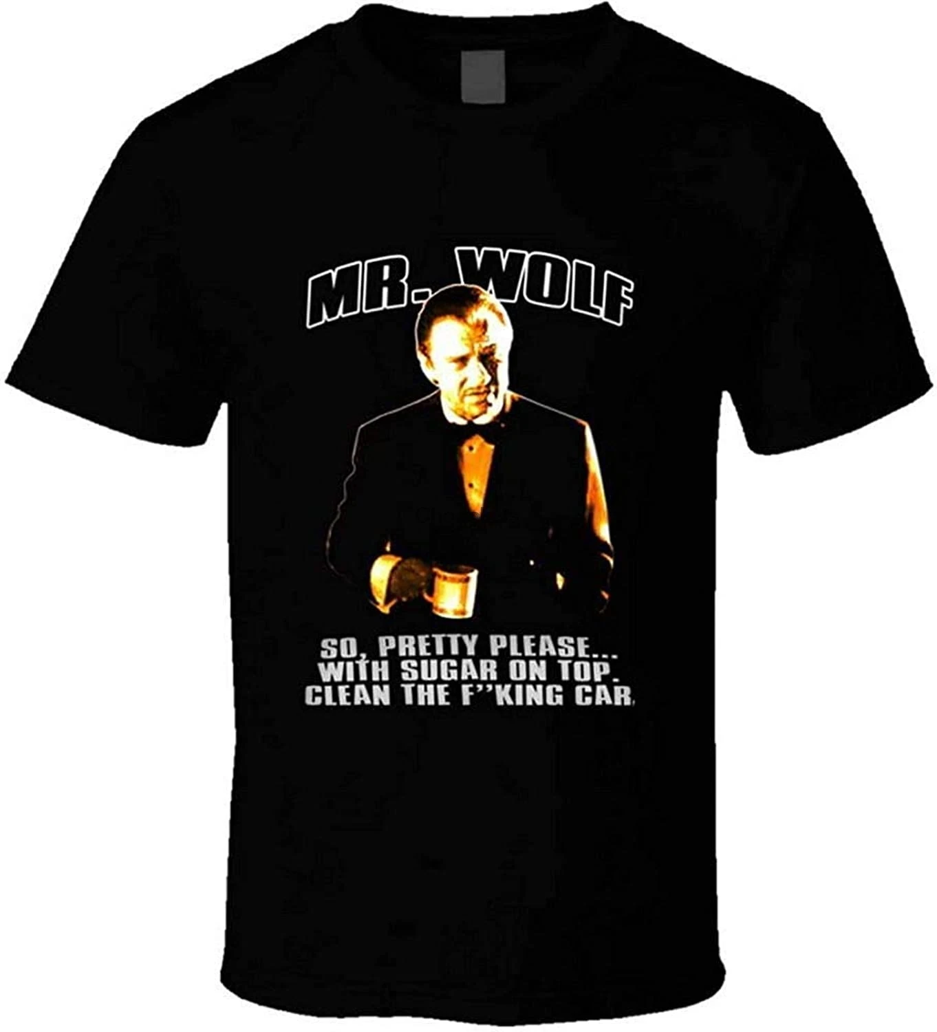 The Wolf Pulp Fiction Quotes Mr Wolf Pulp Fiction Pretty Please Quotes T Shirt|T-Shirts| - Aliexpress