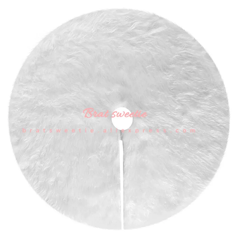 2020 белый плюшевый фартук для новогодней елки ковер рождественской украшения