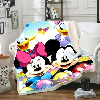 

Disney Minnie Mickey Mouse blanket Gifts Baby Plush Blanket Throw Sofa Bed Cover Single Twin Bedding for Boys Girls Children