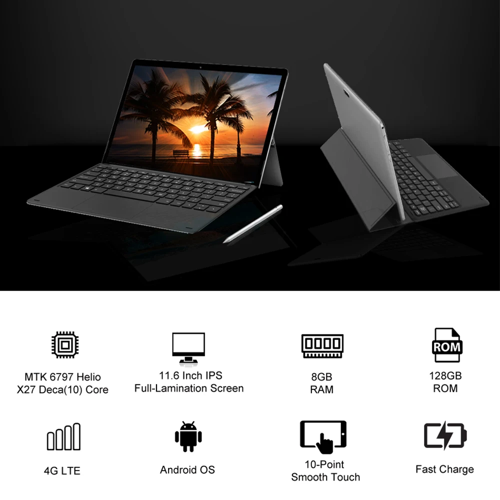Helio X27 Deca Core Android 8,0 планшетный ПК 11," 2560x1600 дисплей 8 ГБ ОЗУ 128 Гб ПЗУ 4G Телефонный звонок gps 20MP+ 8MP камеры планшеты