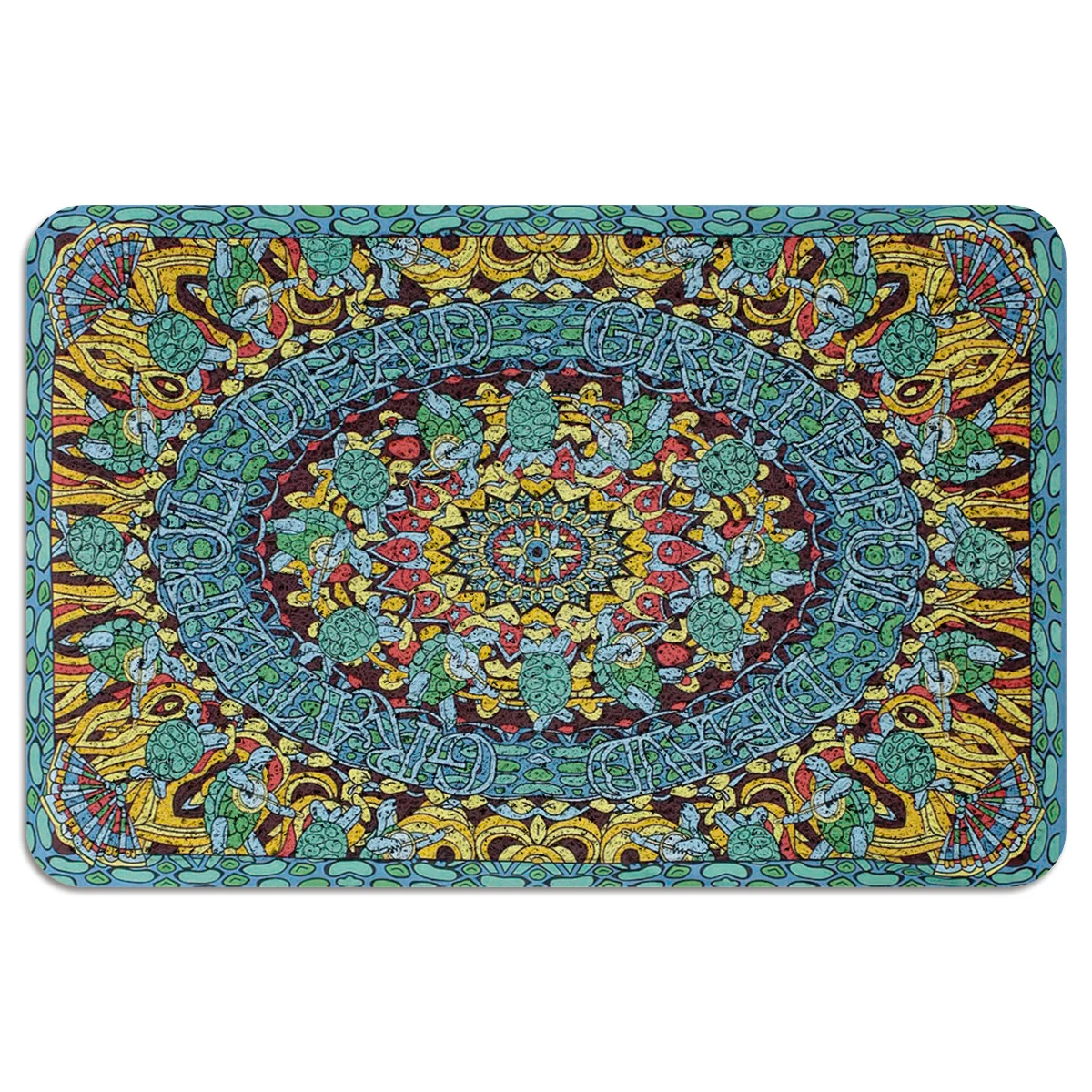 Винтажный цветочный узор черепаха напольные коврики для патио ботинок скребок