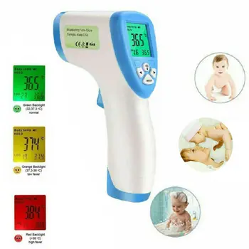 

Digital Forehead Thermometer, Non-contact IR Infrared Temperature Meter with LCD Display for Infants and Adults