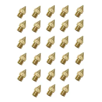 

28 Pieces 3D Printer Nozzles MK8 Nozzle 0.2mm,0.m,0.4mm,0.5mm,0.6mm,0.8mm,1.0mm Extruder Print Head for 3D Printer Makerbot Cr