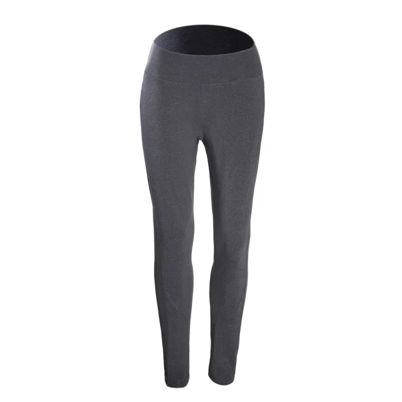 High Waist Elastic Quick-Drying Wicking Fitness Yoga Running Trousers Pocket Solid Color Ladies Fitness Pants