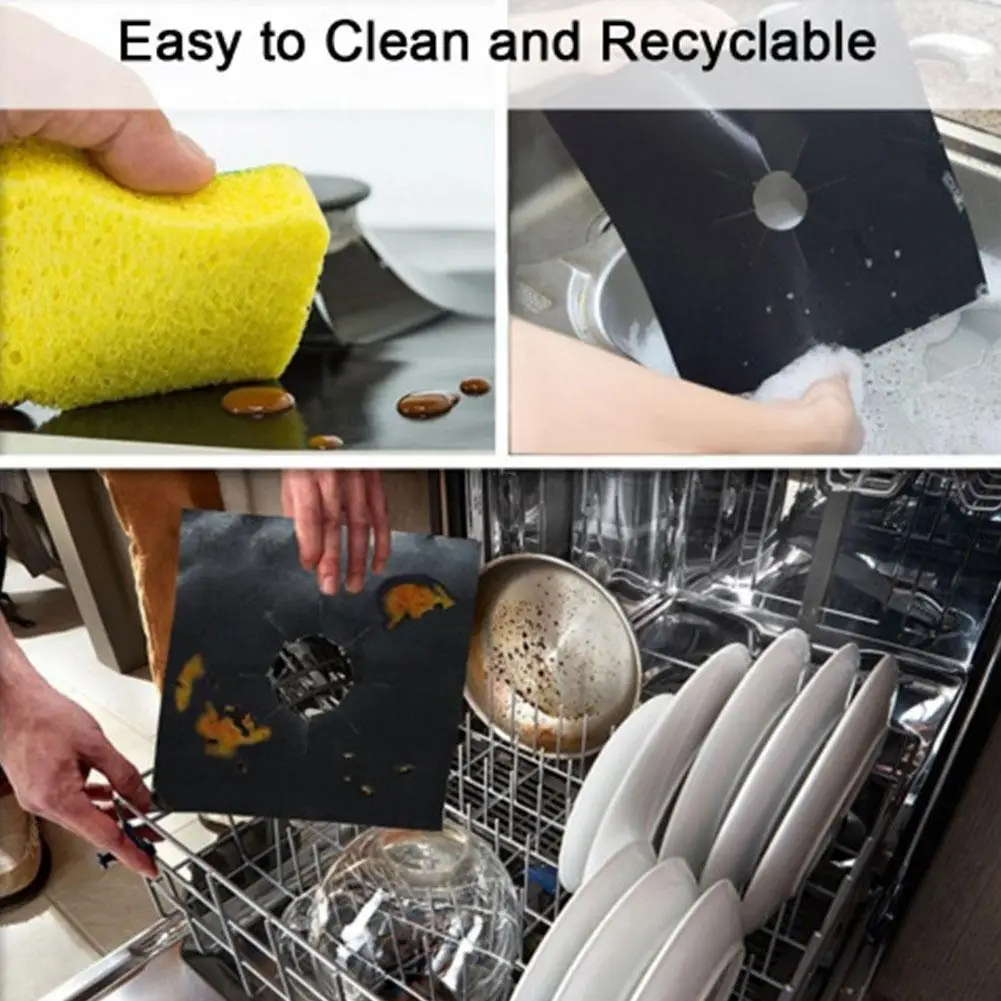 

Reusable 4 Pcs / Set Gas Stove Cooker Protectors Cover Mat Pad Gas Clean / Kitchen Stove Kitchen Accessories Protector Line T5D7