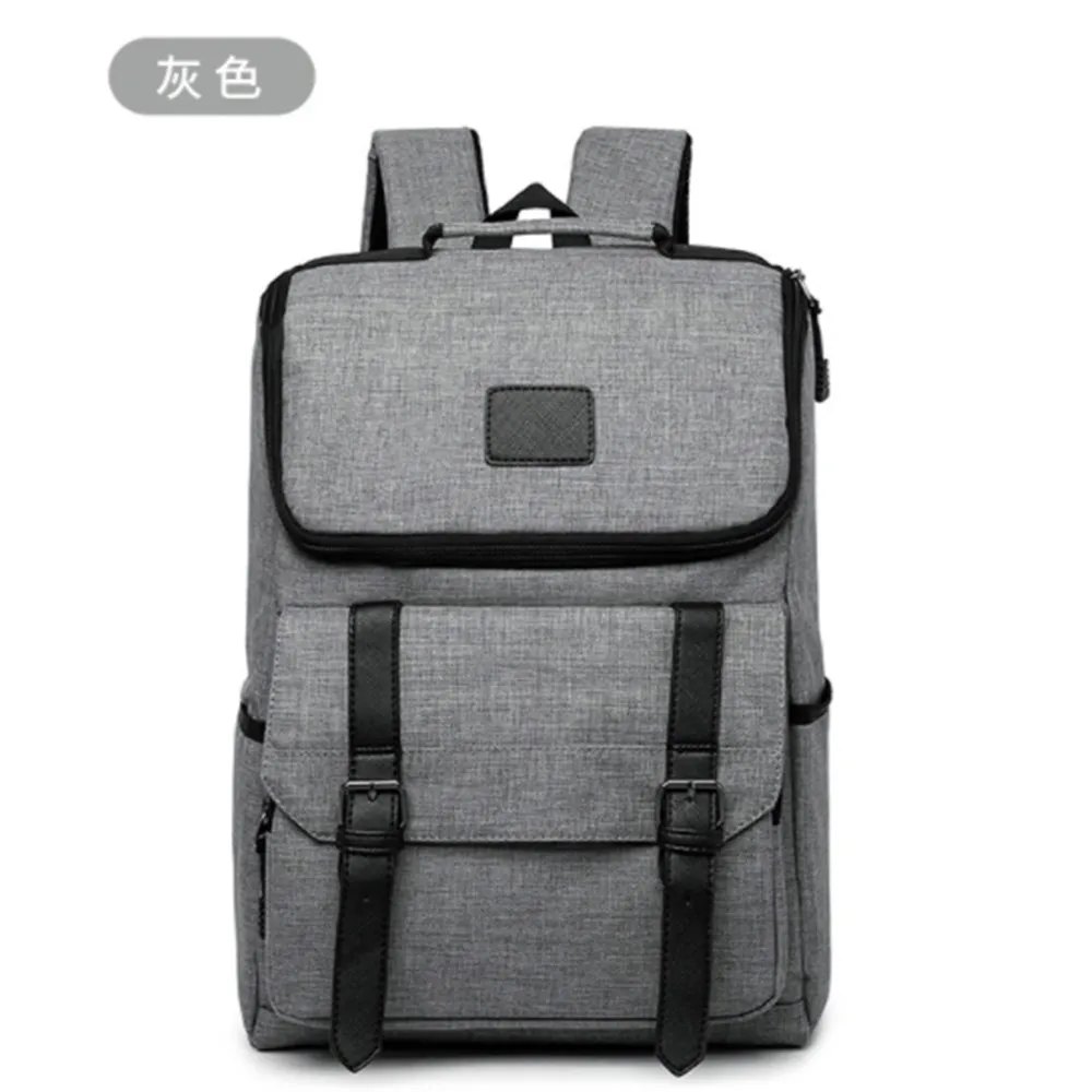 Grey Korean Version Of The Bag Computer Bag Student Backpack Men's Bag Men Women Unisex Bag Clothes Home Storage Bag - Цвет: Grey