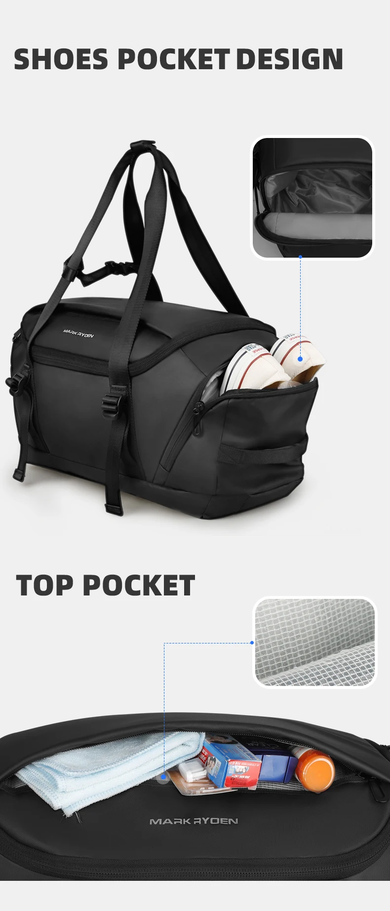 Mark Ryden, бизнес рюкзак для отдыха, вместительный рюкзак, сумки для улицы, мужские сумки для ручной клади, многофункциональные дорожные мужские сумки для путешествий