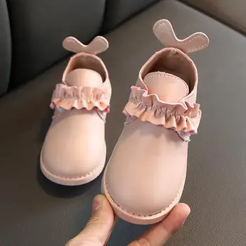 

Baby Girl Leather Shoes with Bows Princess Pink Shoes Bowknot Soft Sole Hook Loop High Quality Famous Brand Kids Autumn Shoes