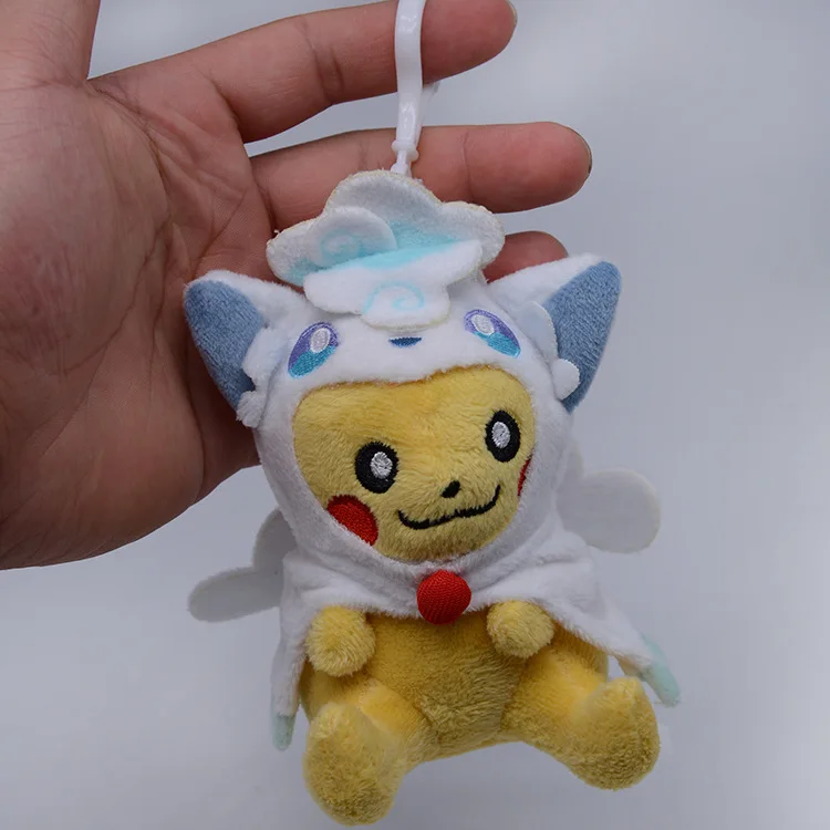 Takara Tomy Покемон Пикачу Плюшевые игрушки смещение ледяной огонь шестихвостая лисица плюшевая кукла ручка подвеска ребенок подарок игрушка