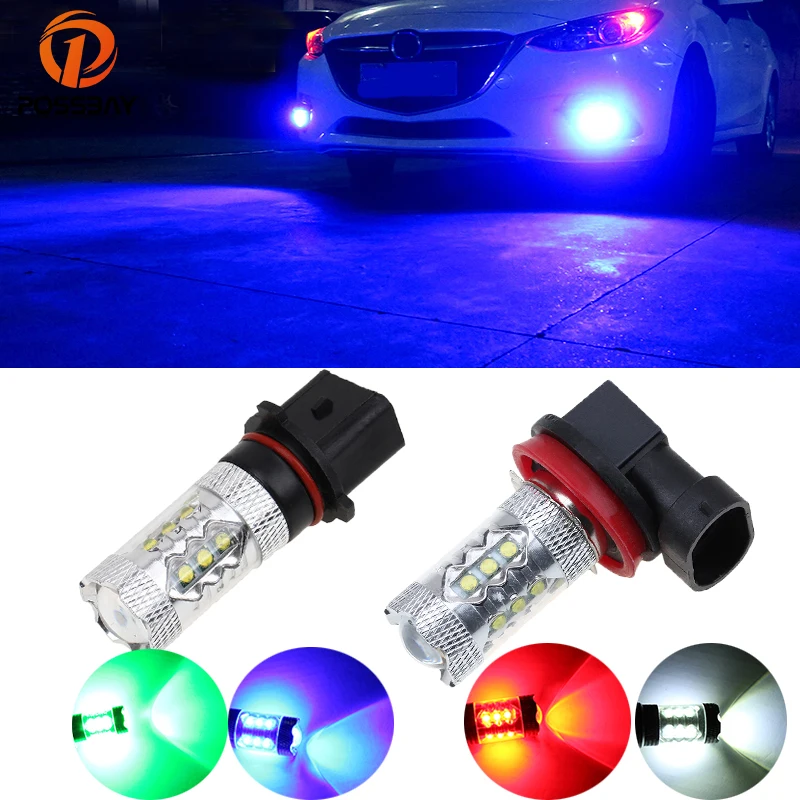 СВЕТОДИОДНЫЙ Автомобильный противотуманный светильник posbay 80 Вт 16 SMD для вождения