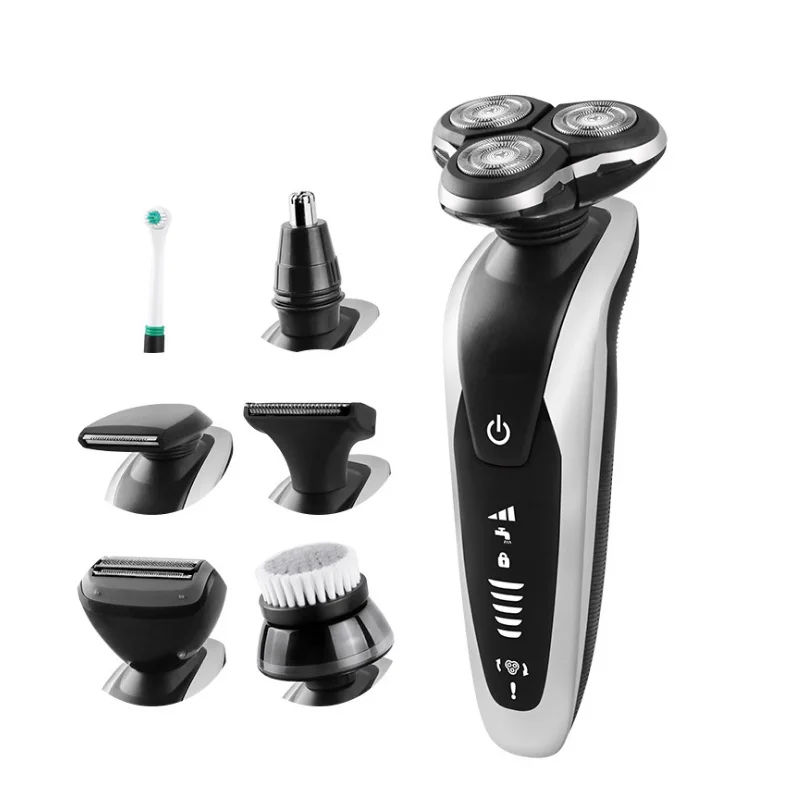 

7 in 1 Men's Grooming Kit, Electric Men Shaver/ Hair Clipper/ Trimmer/ Face Cleaning Brush