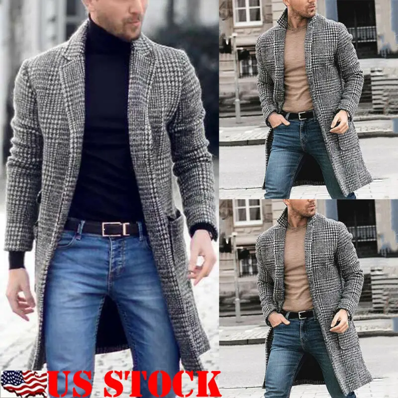 Slim Overcoat Jacket Clothes 