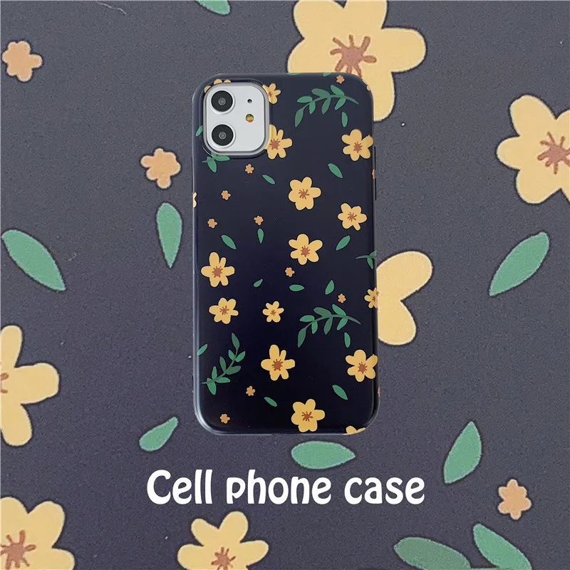 Ретро маленький цветочный чехол для телефона для iphone 11 Pro MAX X XR XS Max чехол для iphone 6 6s 7 8 plus милый цветочный мягкий чехол s Матовый чехол