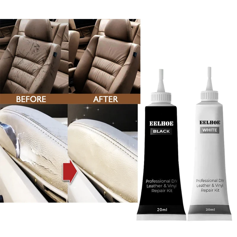 Черный белый набор для ремонта жидкой кожи авто дополнительная цветная паста на
