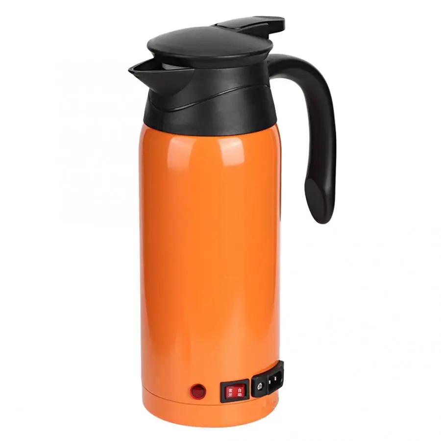 800ML Stainless Steel Safe Car Electric Heated Water Kettle Bottle Cup 12-24V 800ml Travel Car Kettle