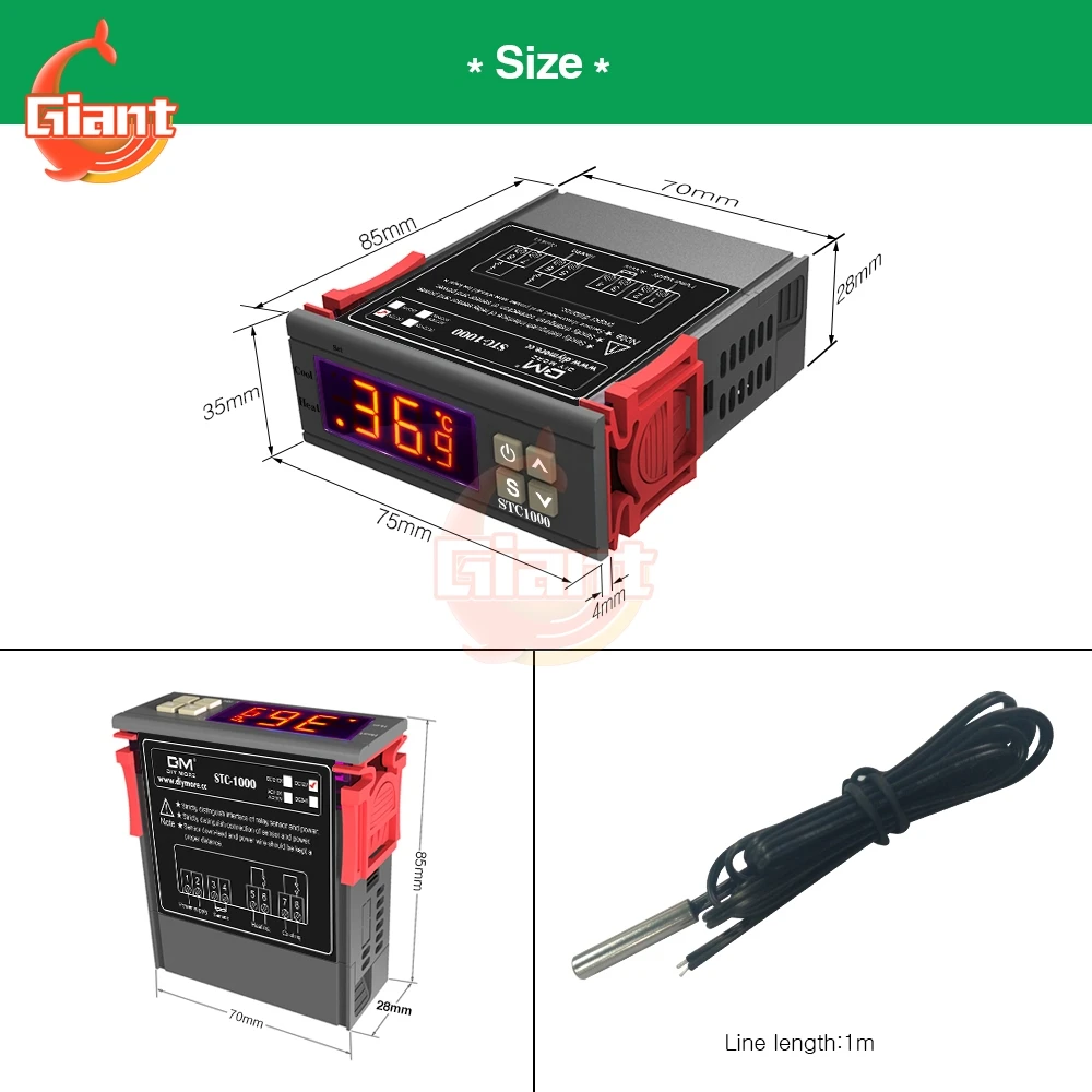 10A AC 110-220V lcd цифровой термостат контроль температуры термометр термо контроль Лер с NTC датчик