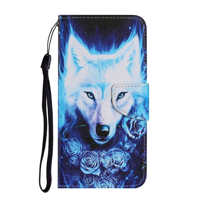 Elegant Painted Leather Wallet Flip Case - Premium Book-Style Cover