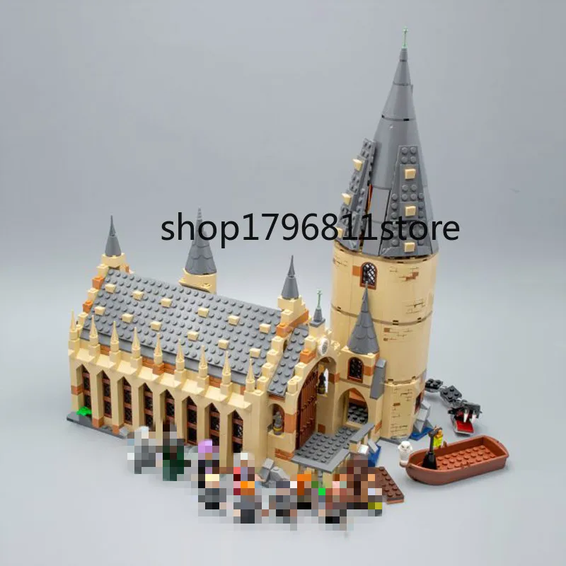 

16052 926PCS Movie Sets Magic Model Great Hall Building Blocks Brick Children's Christmas gift compatible with 75954