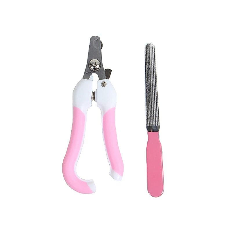 Pink Прочные кусачки для ногтей для домашних животных, собак, кошек, ножницы для ногтей, ножницы для стрижки из нержавеющей стали, кусачки для собак, ножницы, товары для домашних животных - Цвет: Pink