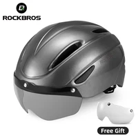 "ROCKBROS" Fahrradhelm federleicht-integral-geformter Sicherheitshelm mit Brillen-Visier für MTB-Rennen-Road-Reiten-E-Bike UNISEX 1