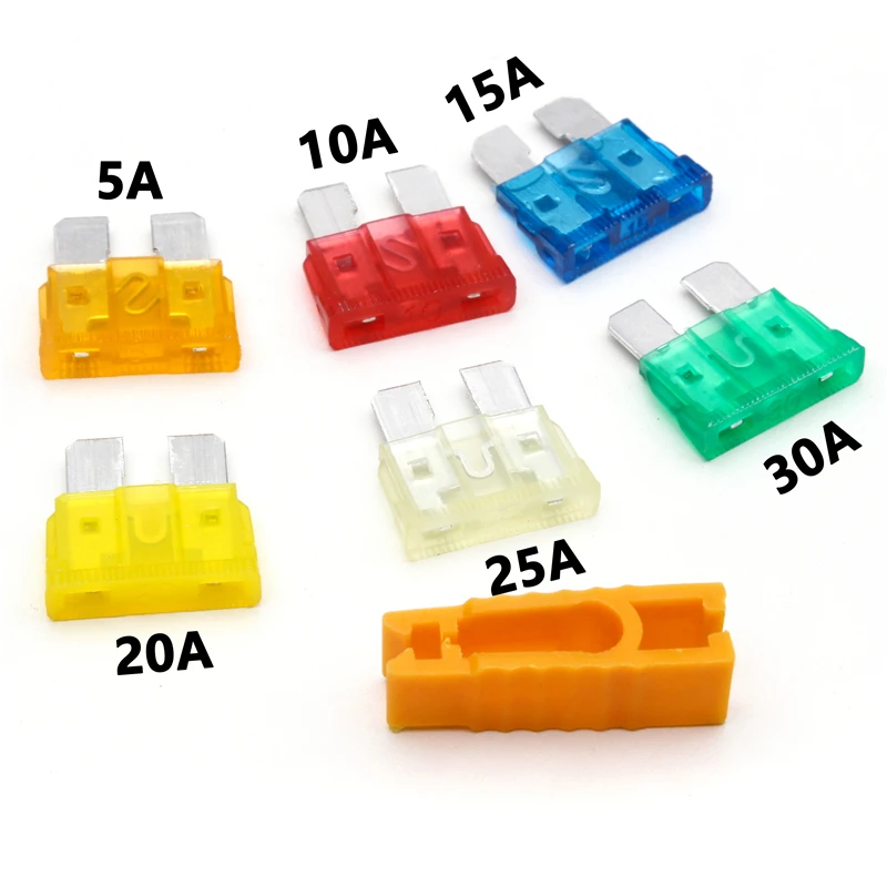 7pcs Automobile Car Security Fuse 5/10/15/20/25/30a Mini Auto Car Zinc