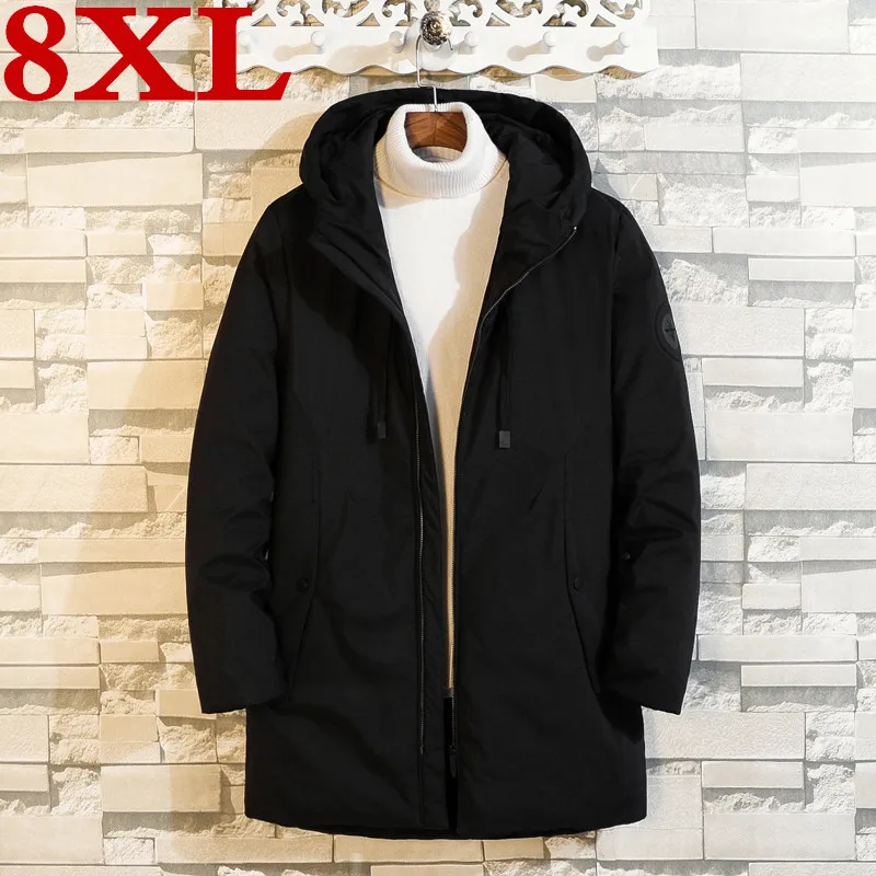 Плюс размер 8XL 7XL 6XL Толстая теплая зимняя куртка для отдыха мужская длинная парка