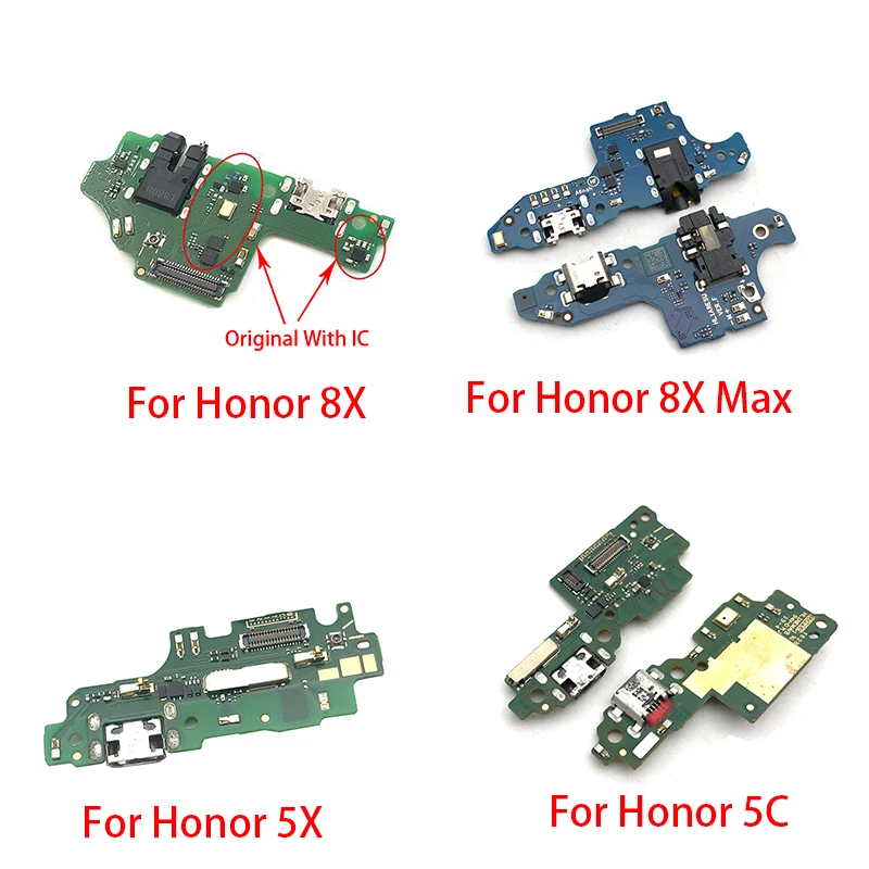 Для huawei Honor 8 9 Lite 8X Max 5X 5C док-разъем Micro USB зарядное устройство зарядный порт микрофон с гибким кабелем плата