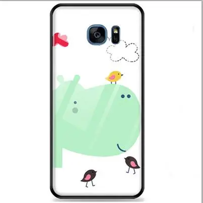 Чехол для samsung Galaxy S7 Edge из закаленного стекла с рисунком из мягкого силикона с узором Чехлы для samsung Galaxy S 7 Edge задняя крышка - Цвет: A4