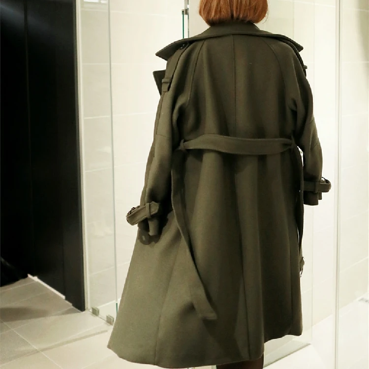 Платье с открытыми плечами большой размер шерстяное пальто женское зима осень длинный рукав свободный покрой верхняя одежда Элегантное повседневное Casaco Feminino