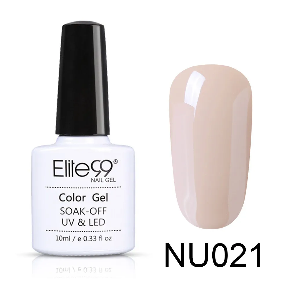 NU021 Elite99 10 мл Платиновый Цвет Гель-лак для ногтей Мерцающий Блеск Маникюр УФ-гель для ногтей Vernis Полупостоянный лак для ногтей - Цвет: NU021