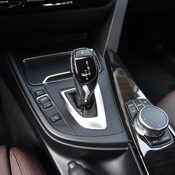

Gear Shift Knobs Carbon Fiber Style Cover Trim For BMW F20 F30 F25 F26 F15 1 2 3 4 Series Gears Shifter Knob