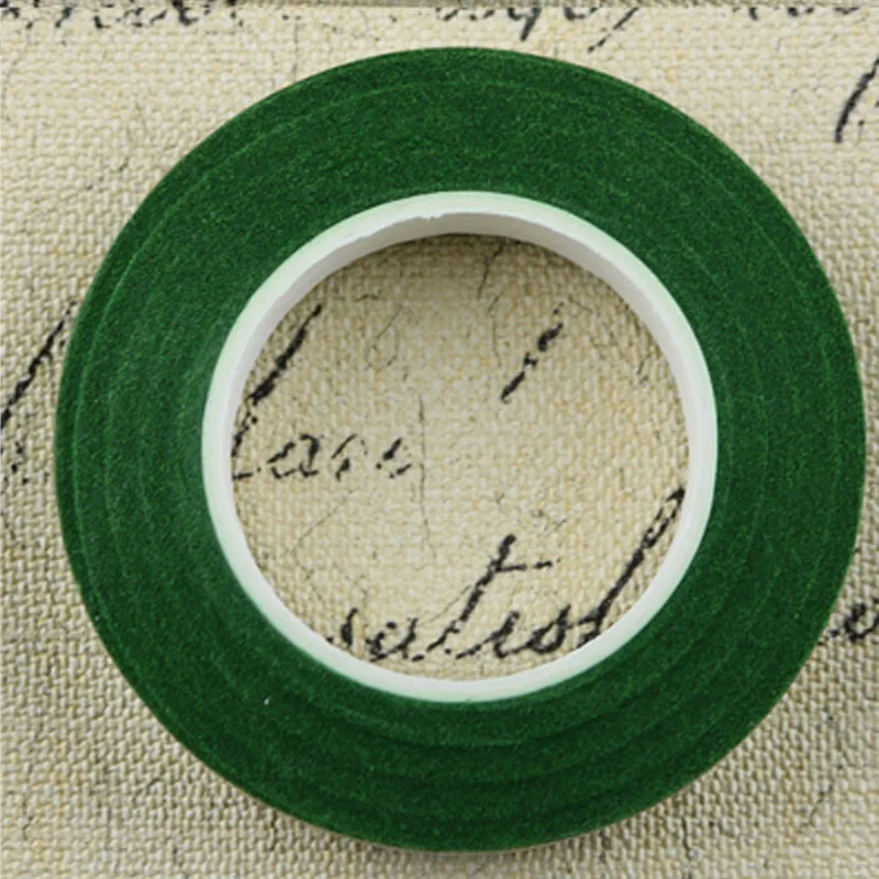Dark green 30 Yard 12MM Width Paper Tape For Florist Accessories Florist Floral Stem Tape Corsages Buttonhole Artificial Flower Stamen Wrap - Цвет: Dark green