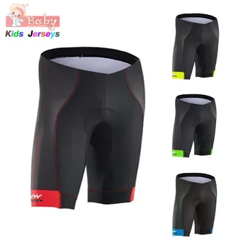 

New 2019 Pro Team NW 3d Padded Cycling Shorts Kids Shockproof MTB Bicycle Shorts Summer Road Bike Shorts Black Cycling Tights