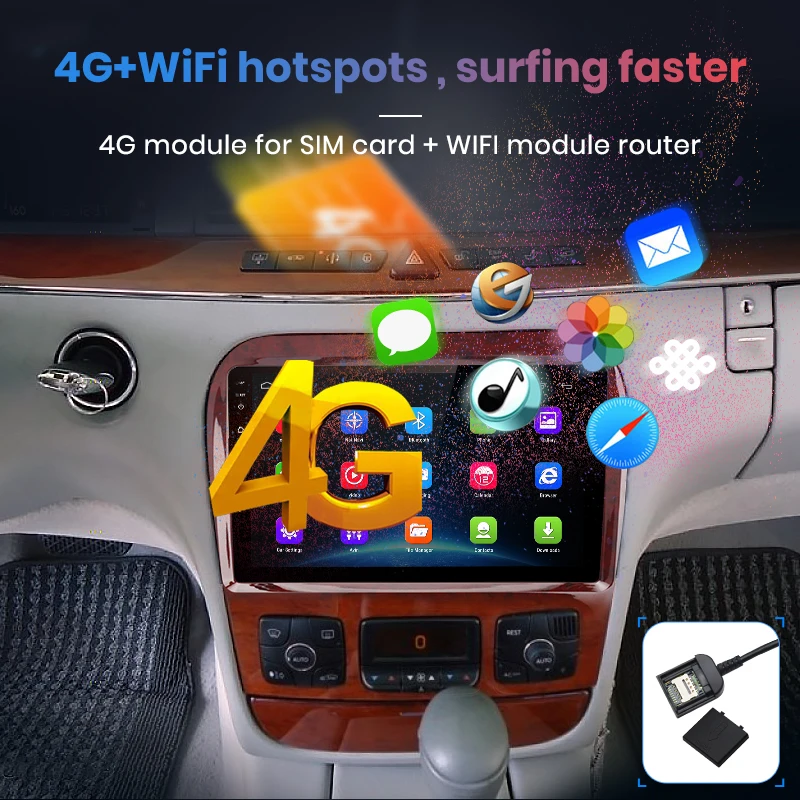 Junsun V1 4G+ 64G Android 9,0 DSP для Mercedes Benz S Class W220 S280 S320 S350 S400 S430 S500 S600 1998-2005 Автомагнитола gps DVD