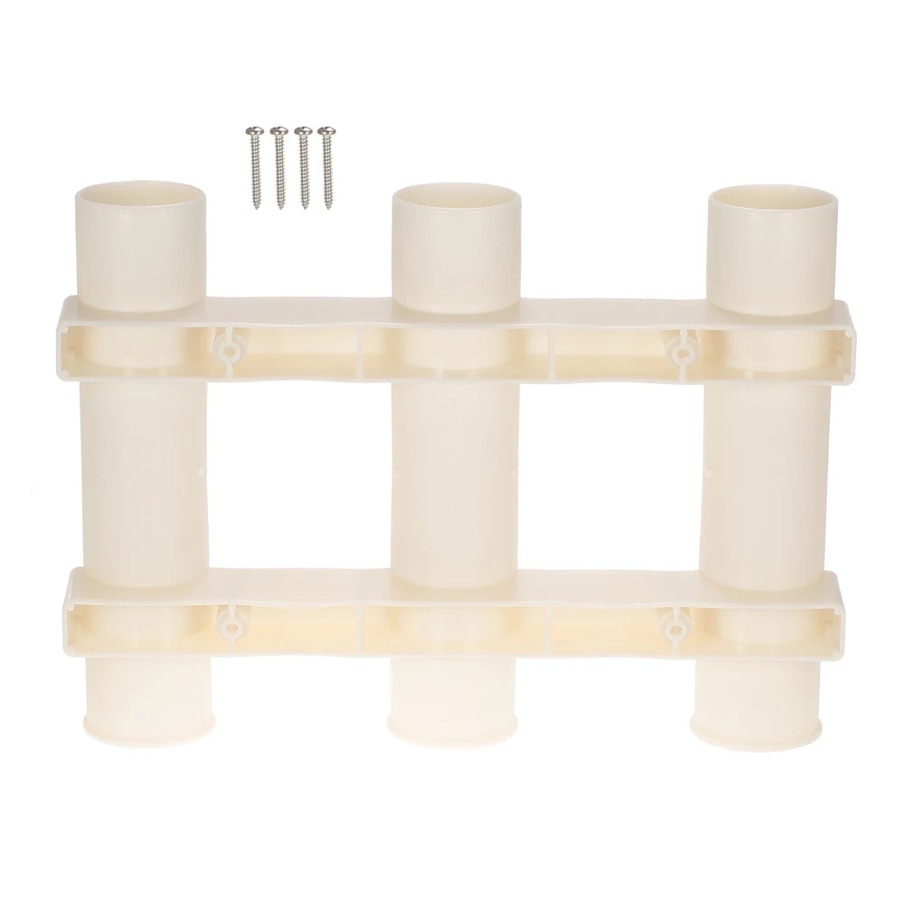 

Boat Fishing Rod Holder Plastic Side-Mount Rod Bracket Triple Holder Tube Fishing Gear Accessories for Lake Sea Pesca