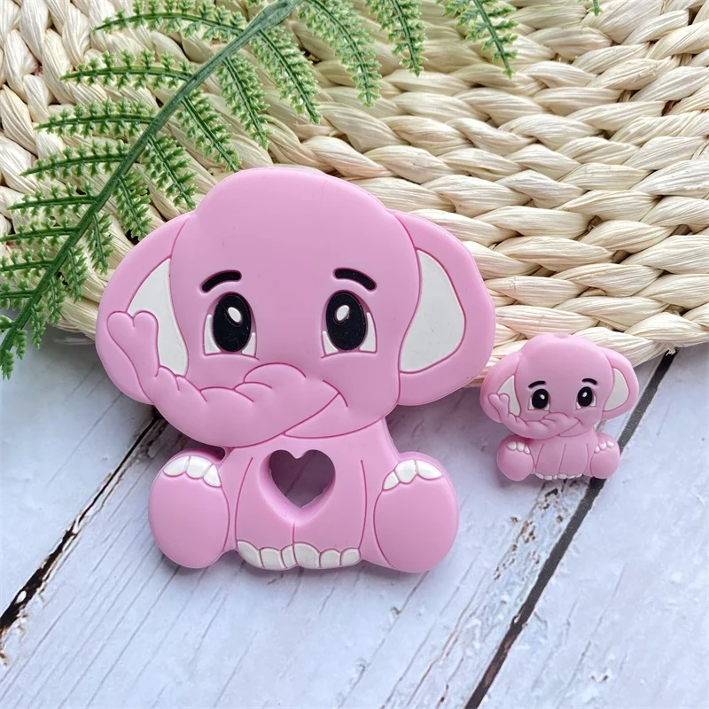 Teething Toys Silicone Teething Toys Baby Teething Toys Silicone Beads Silicone Teether Silicone Teething Beads 2pcs/set Silicone Beads Cartoon Animal Fox Baby Teether