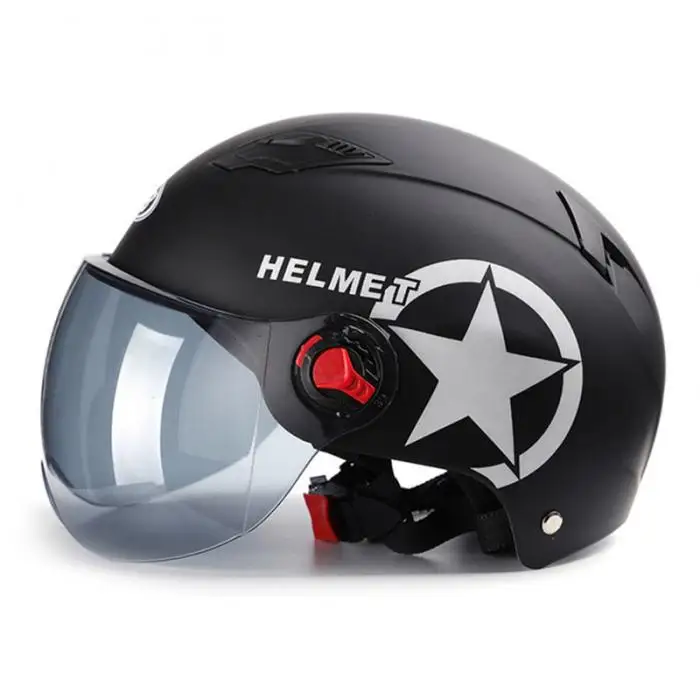 Качественный велосипедный мотоциклетный шлем скутер велосипед с открытым лицом Половина бейсболка анти-УФ защитный шлем-каска шлем для мотокросса JC