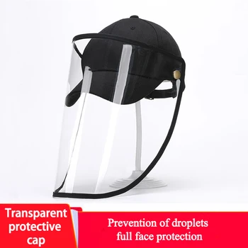 

Anti-Saliva Splash Anti-Spitting Anti-Fog Anti-Oil Protective Baseball Cap Mask Removable Summer Casual Cotton Unisex Visor Hat