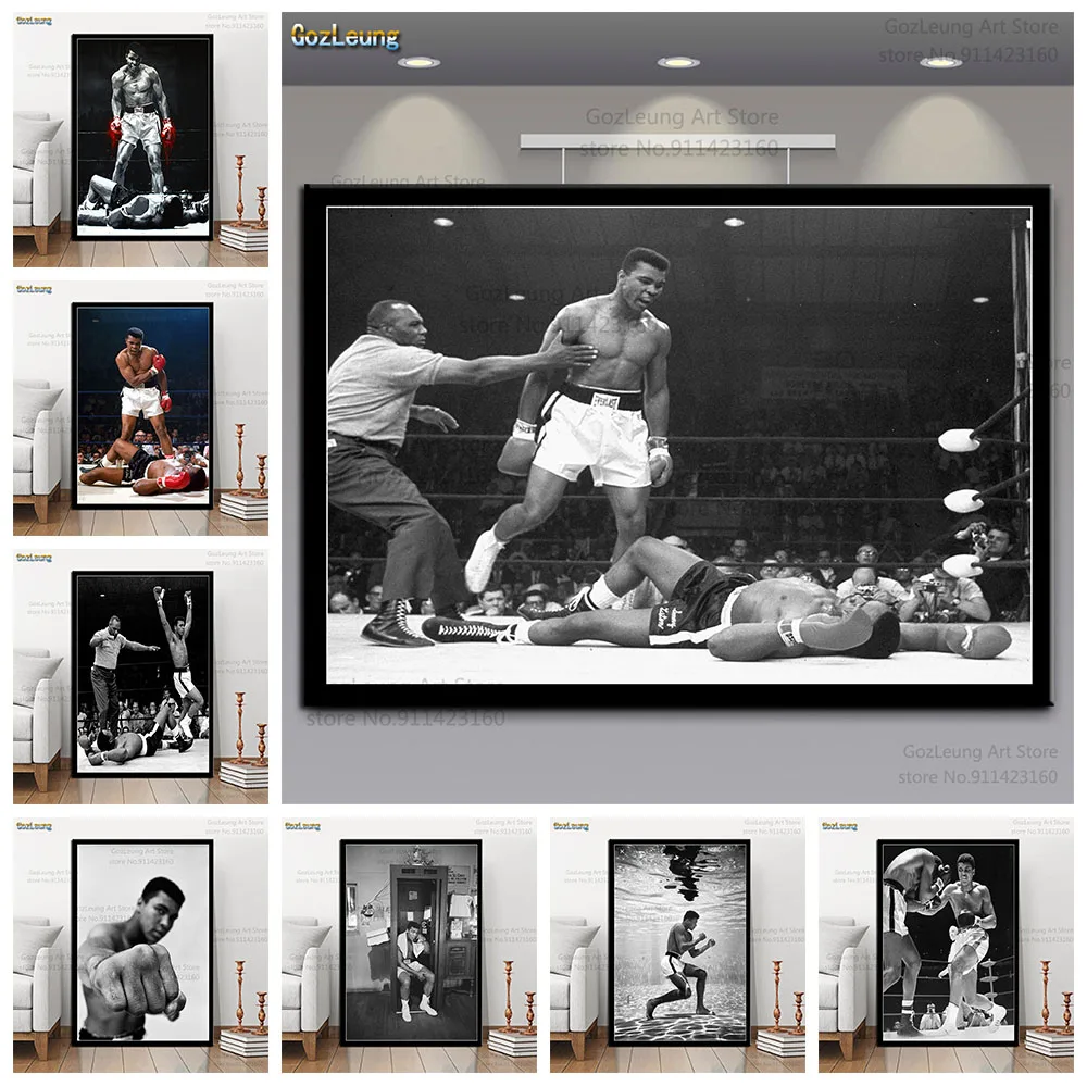 Muhammad Ali Boxing Legend Sport Player Poster Canvas Painting Hot Wall Art Pictures Posters and Prints for Home Decoration | Дом и сад