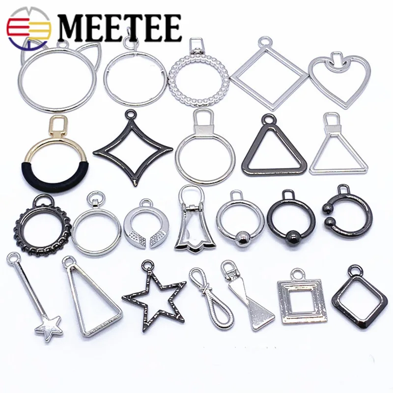Meetee 5/10 шт. металлический ползунок пряжки застежка-молния сумки кулон крючок DIY Чемодан одежды пулер ограничитель молнии аппаратных аксессуаров ZT016