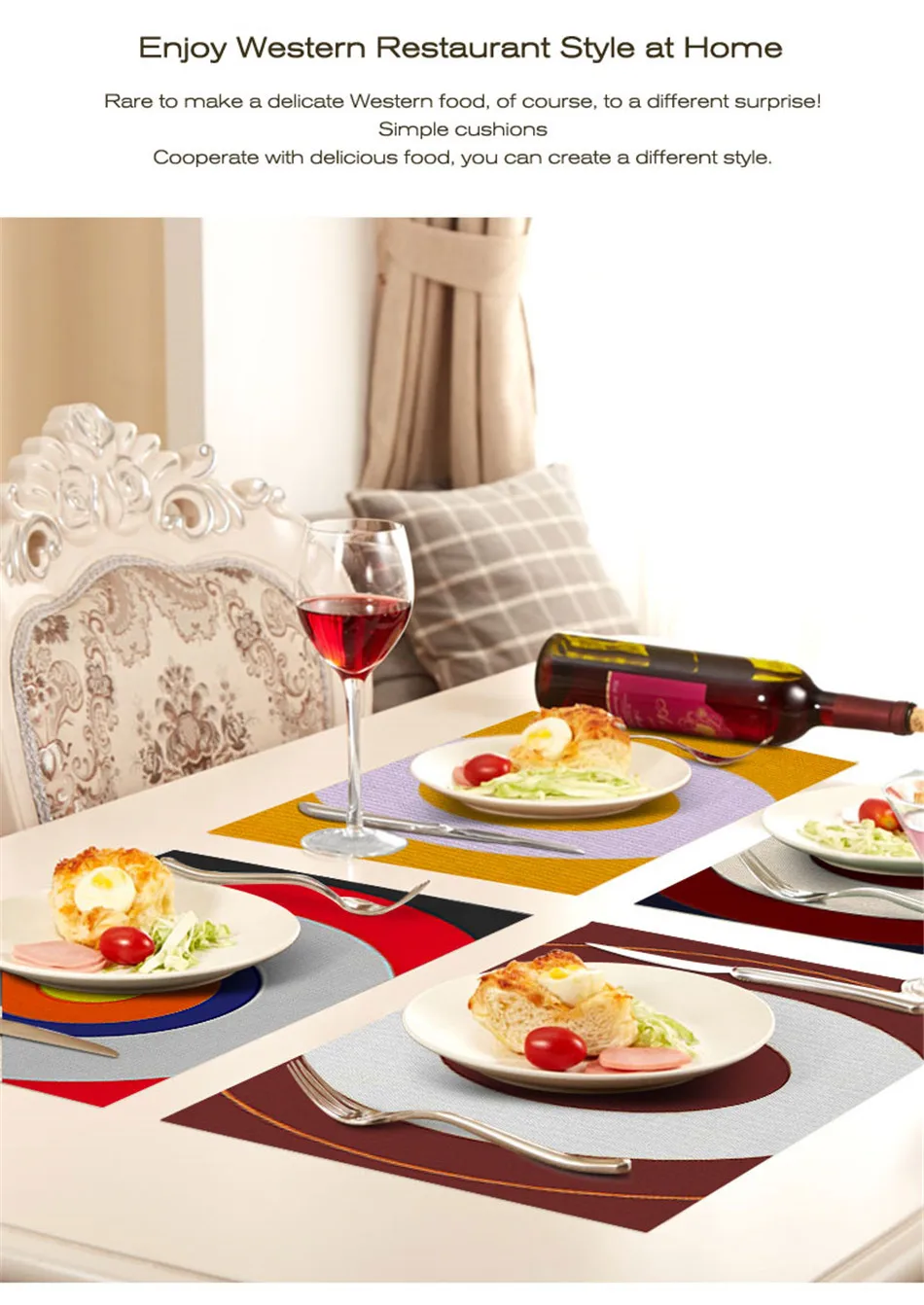 Fuwatacchi Shooting Target Placemat Drink Coasters Heat-insulated Tableware Decor Kitchen Dinning Bowl Dish Waterproof Pad Table