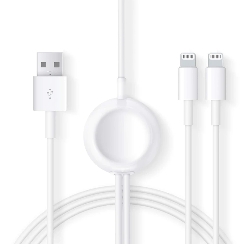 

3 in 1 Wireless Charger for Apple Watch Series 1 2 3 4 USB Magnetic Charging Cable 1.2 meter for iPhone 5 6 7 8 X/plus ipad