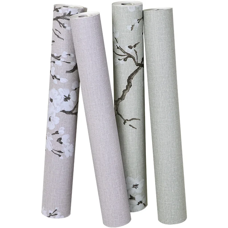 Good quality new Chinese plum classical wall paper living room study dining restaurant background Korean wallpaper | Обустройство