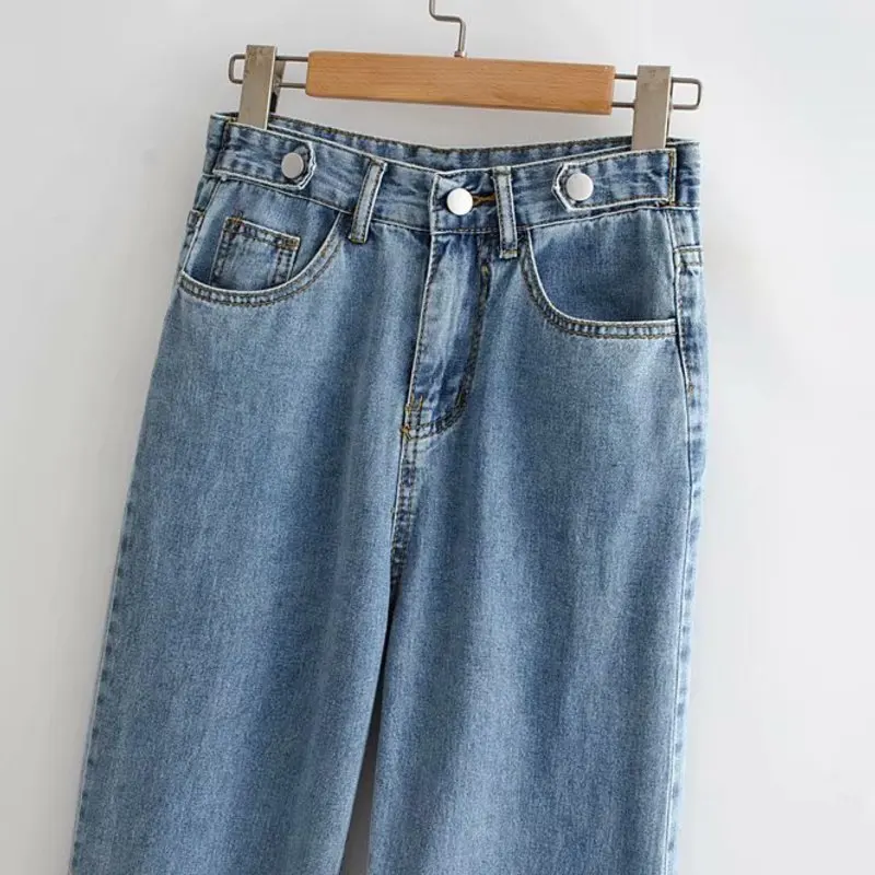 Новое поступление Джульетта 53-9103 Европейская и американская мода модная одежда Талия пуговица декоративные прямые цилиндрические джинсы