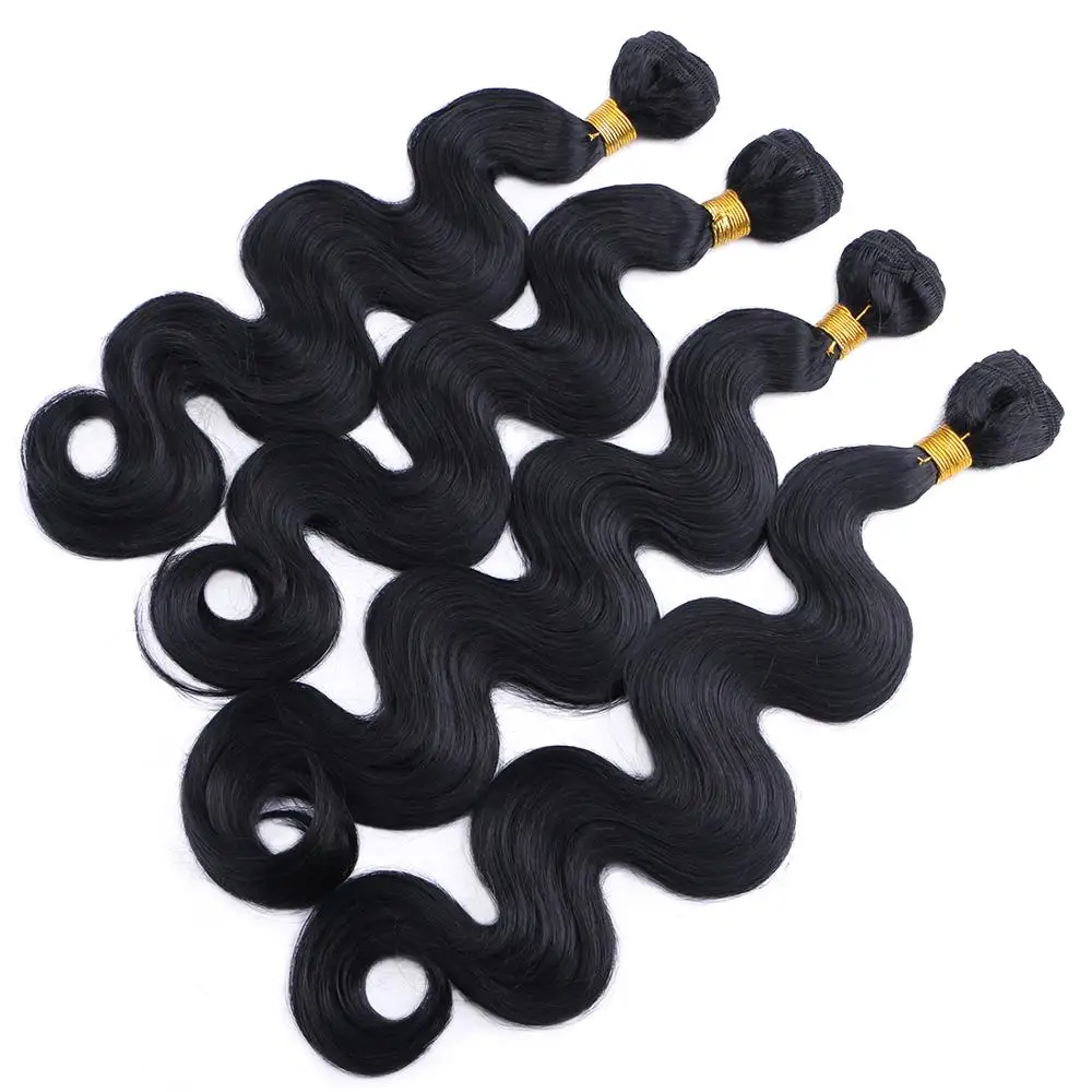 Hair-Weave Hair-Product Synthetic-Hair-Extension Black 12-24-Inches Body-Wave 100g Available