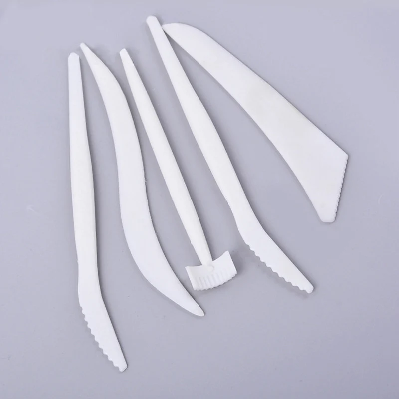 5pcs Инструменты из полимерной глины, резьба, кисть для поделок, керамический инструмент, Многофункциональные цветные формочки, ручной инструмент, сделай сам, палочка для таблеток, керамические инструменты, детская игрушка - Цвет: 5pcs