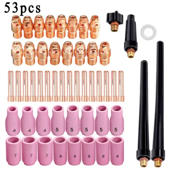 

53pcs TIG Welding Torches Gas Lens Collet Body Consumables Cup For WP-9/20/25